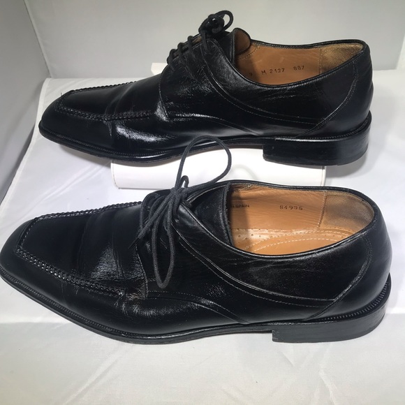 Mezlan Black Leather Apron Toe Oxford Dress Shoes main image 5